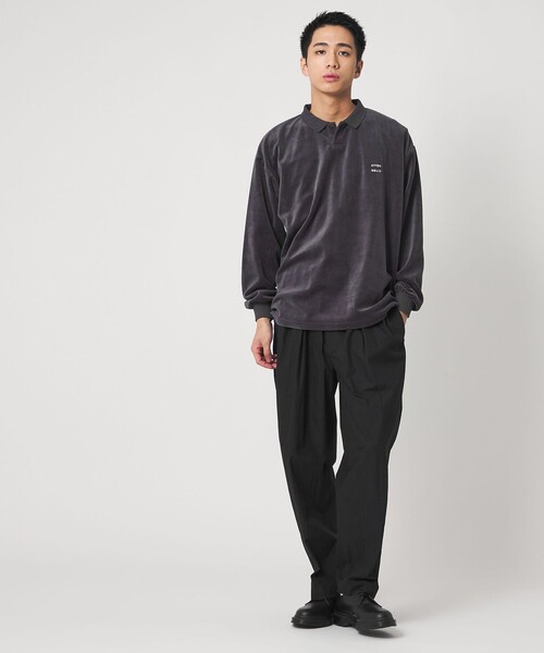 CITEN(シテン)の「<CITEN>2プリーツイージーシェフパンツ(スラックス・メンズ・グレー系/ブラック・L/S/M)」の6枚目の写真