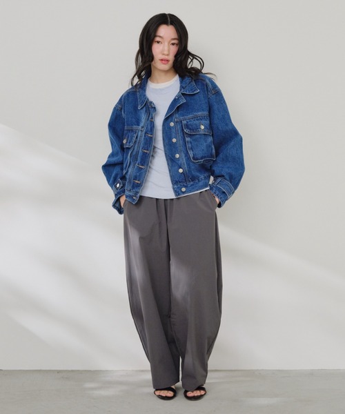 Shelly island（シェリーアイランド）の「デザインデニムGジャン（デニムジャケット・レディース・ブルー・FREE）」の6枚目の写真