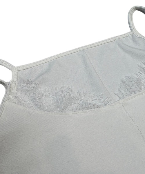 Never mind the XU(ネバーマインドザエックスユー)の「【Never mind the XU】SHEER LACE CAMISOLE / 【ネバーマインド ザ エックスユー】シアーレースキャミソール <着用動画あり>(キャミソール・レディース・ブラック/ホワイト・M)」の7枚目の写真