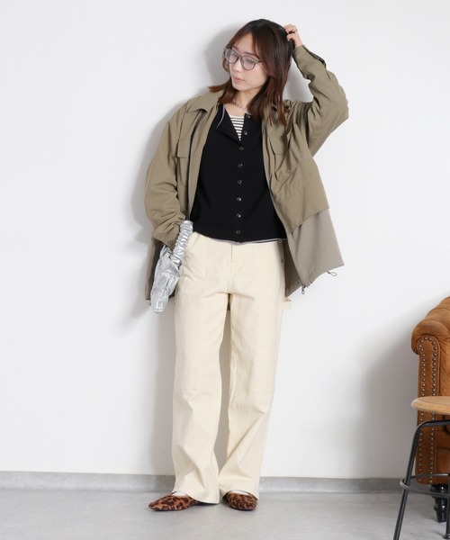 cepo(セポ)の「レイヤードドロストジップブルゾン(ブルゾン・レディース・オフホワイト/オリーブ・M)」の22枚目の写真