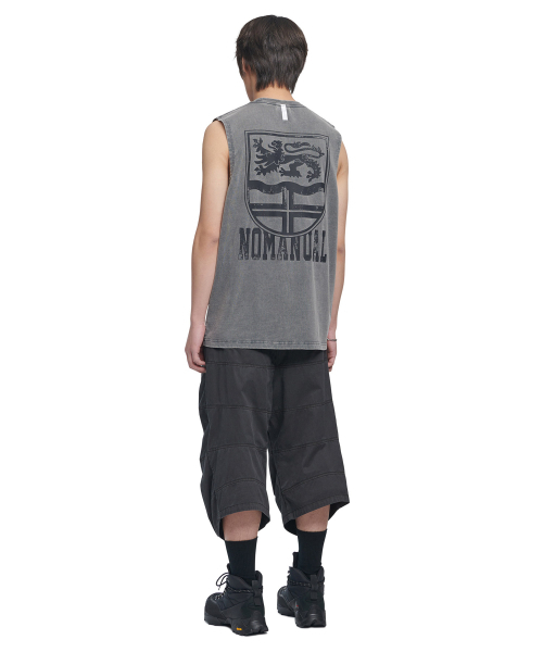 NOMANUAL（NOMANUAL）の「EMBLEM WASHED SLEEVELESS TEE - WASHED GRAY（Tシャツ/カットソー・レディース・その他・SMALL/MEDIUM/LARGE）」の5枚目の写真