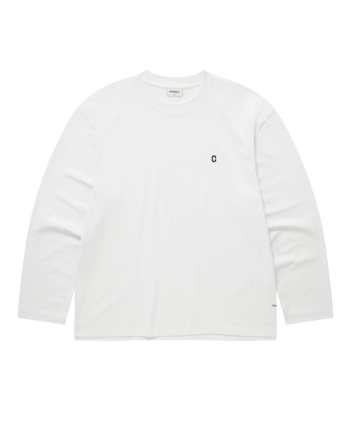 セール】スモールCロゴロングスリーブホワイト（Tシャツ/カットソー