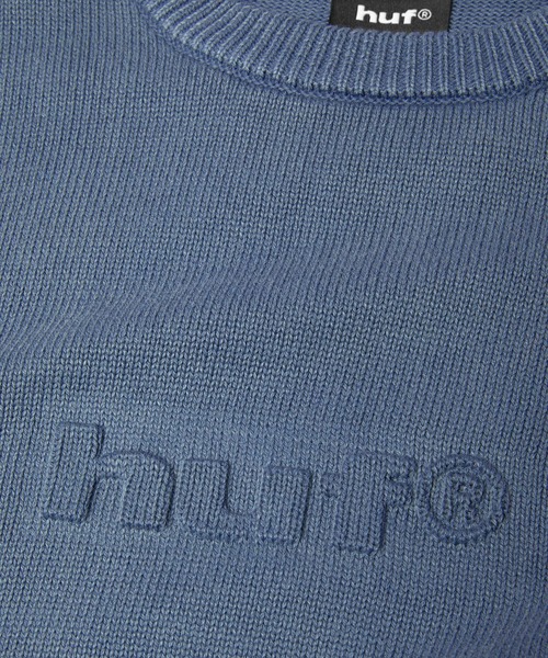 HUF(ハフ)の「PACIFIC WASH EMBOSSED CREWNECK(ニット/セーター・メンズ・ブルー/ブラック・S/M/L/XL/XXL)」の20枚目の写真
