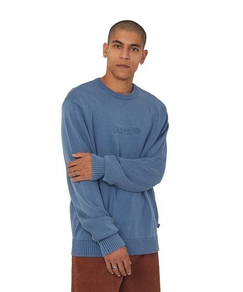 HUF(ハフ)の「PACIFIC WASH EMBOSSED CREWNECK(ニット/セーター・メンズ・ブルー/ブラック・S/M/L/XL/XXL)」の13枚目の写真