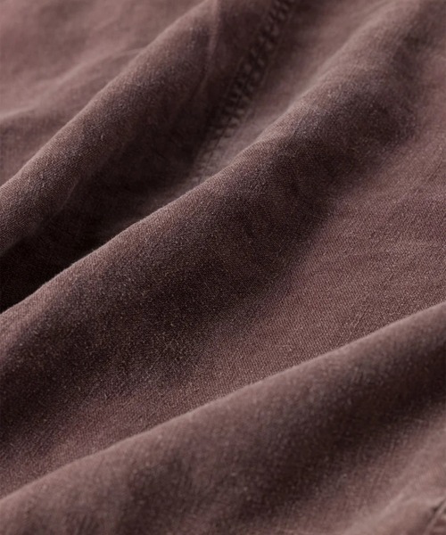 Anachronorm(アナクロノーム)の「【ANACHRONORM】FADED SULFUR DYED LINEN UTILITY JACKET(カバーオール・メンズ・ワイン・2)」の12枚目の写真
