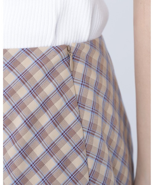N.(N. Natural Beauty Basic)(エヌエヌナチュラルビューティーベーシック)の「チェックナロースカート(スカート・レディース・オレンジ系その他/グリーン系その他/ブラウン系その他・フリ-)」の6枚目の写真