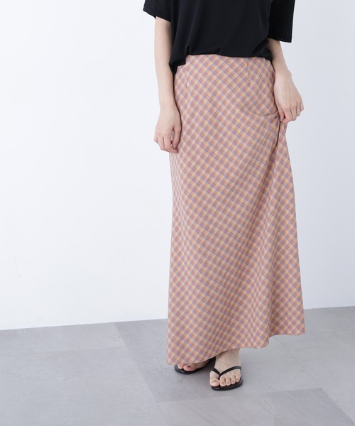 N.(N. Natural Beauty Basic)(エヌエヌナチュラルビューティーベーシック)の「チェックナロースカート(スカート・レディース・オレンジ系その他/グリーン系その他/ブラウン系その他・フリ-)」の18枚目の写真