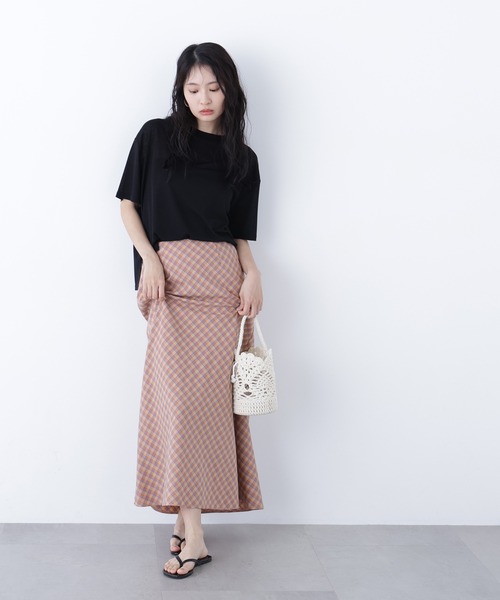 N.(N. Natural Beauty Basic)(エヌエヌナチュラルビューティーベーシック)の「チェックナロースカート(スカート・レディース・オレンジ系その他/グリーン系その他/ブラウン系その他・フリ-)」の20枚目の写真