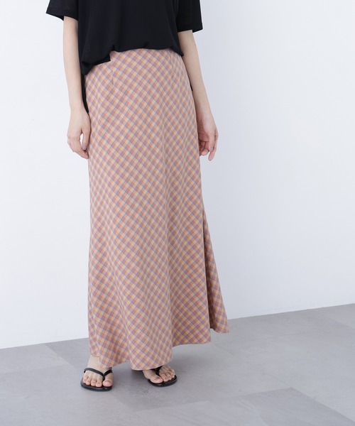 N.(N. Natural Beauty Basic)(エヌエヌナチュラルビューティーベーシック)の「チェックナロースカート(スカート・レディース・オレンジ系その他/グリーン系その他/ブラウン系その他・フリ-)」の21枚目の写真