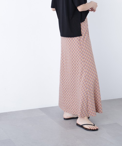 N.(N. Natural Beauty Basic)(エヌエヌナチュラルビューティーベーシック)の「チェックナロースカート(スカート・レディース・オレンジ系その他/グリーン系その他/ブラウン系その他・フリ-)」の22枚目の写真