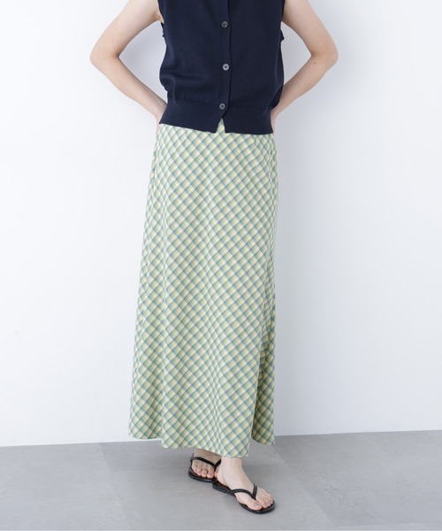 N.(N. Natural Beauty Basic)(エヌエヌナチュラルビューティーベーシック)の「チェックナロースカート(スカート・レディース・オレンジ系その他/グリーン系その他/ブラウン系その他・フリ-)」の10枚目の写真