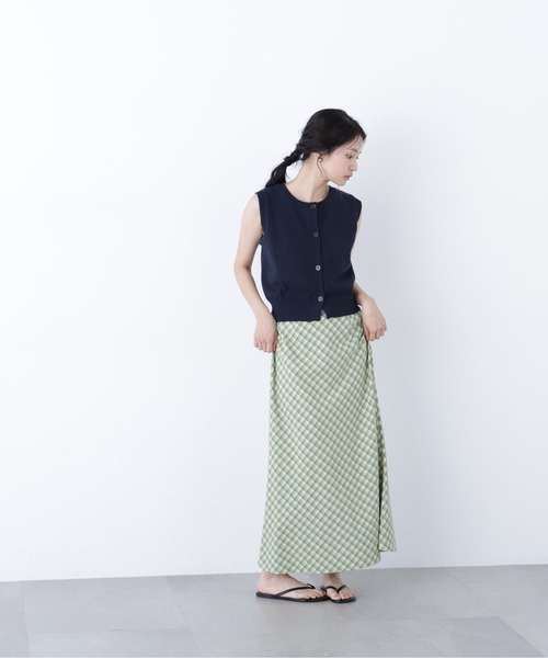 N.(N. Natural Beauty Basic)(エヌエヌナチュラルビューティーベーシック)の「チェックナロースカート(スカート・レディース・オレンジ系その他/グリーン系その他/ブラウン系その他・フリ-)」の12枚目の写真