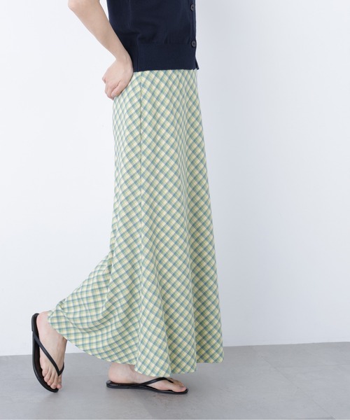 N.(N. Natural Beauty Basic)(エヌエヌナチュラルビューティーベーシック)の「チェックナロースカート(スカート・レディース・オレンジ系その他/グリーン系その他/ブラウン系その他・フリ-)」の16枚目の写真