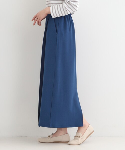 SHOO・LA・RUE（シューラルー）の「【洗濯機可/S-LL】腰まわりを自然にカバーする ラップ風ナロースカート（スカート・レディース・ブラック/ナチュラル/ネイビー・01/02/03/04）」の13枚目の写真