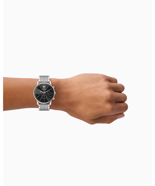 【未使用】エンポリオアルマーニEMPORIO ARMANI クウォーツ 腕時計 エンポリオ アルマーニ】クオーツ クロノグラフウォッチ（アナログ