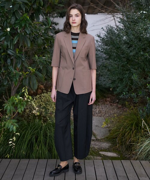 DRESSTERIOR（ドレステリア）の「【接触冷感/セットアップ可】2WAYストレッチシングルジャケット（テーラードジャケット・レディース・ネイビー/ダークブラウン・36/38/40）」の11枚目の写真