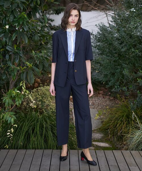 DRESSTERIOR（ドレステリア）の「【接触冷感/セットアップ可】2WAYストレッチシングルジャケット（テーラードジャケット・レディース・ネイビー/ダークブラウン・36/38/40）」の18枚目の写真