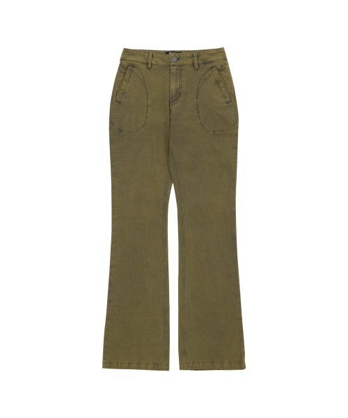 WELLBEING EXPRESS(ウェルビーイングエクスプレス)の「Washed Boots Cut Pants Khaki(その他パンツ・レディース・その他・MEDIUM/SMALL)」の1枚目の写真