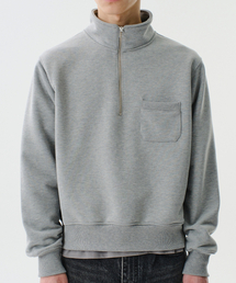DIVEIN（ダイブイン）の「VINTAGE HALF ZIP-UP (MELANGE GRAY)（スウェット）」