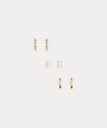 LAUREN RALPH LAUREN（ローレン ラルフ ローレン）の「ゴールドプレーテッド ストーン & フープ ピアス セット（ピアス（両耳用））」
