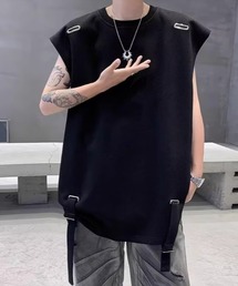 ドローコード付きノースリーブTシャツ