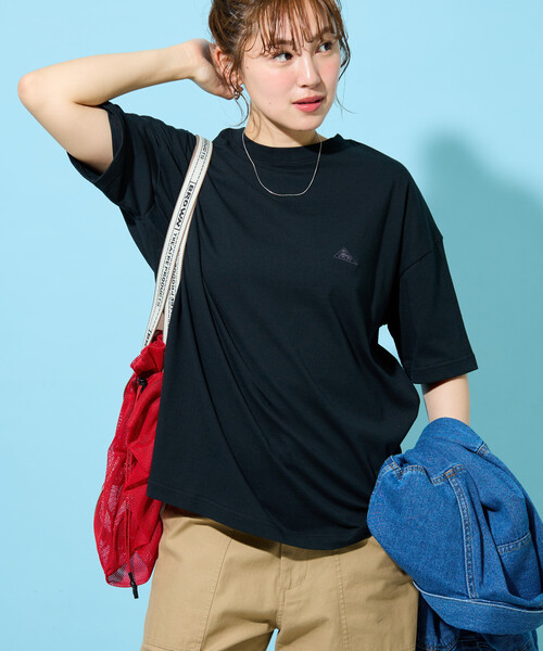 FREAK'S STORE(フリークスストア)の「限定展開 KELTY × FREAK'S STORE/ケルティ 別注 ビッグシルエット 半袖 Tシャツ(接触冷感・吸水速乾・UVカット・遮熱)(Tシャツ/カットソー・レディース・オリーブ/ブラック/チャコール/ベージュ/オフホワイト/グレー/ピンク・フリ-)」の18枚目の写真