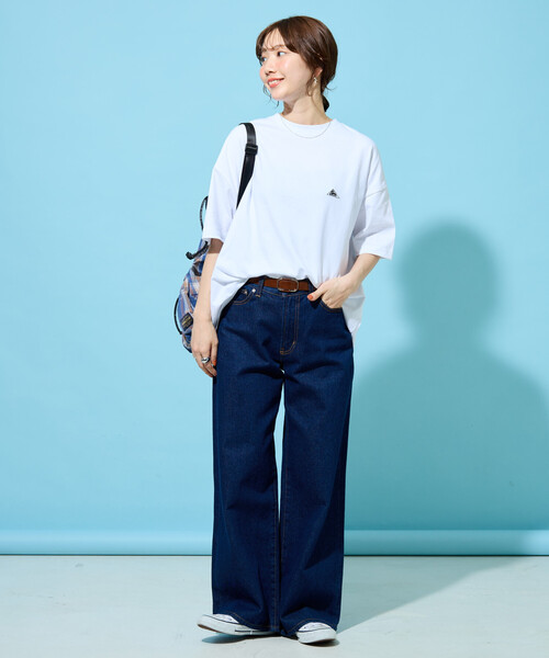 FREAK'S STORE(フリークスストア)の「限定展開 KELTY × FREAK'S STORE/ケルティ 別注 ビッグシルエット 半袖 Tシャツ(接触冷感・吸水速乾・UVカット・遮熱)(Tシャツ/カットソー・レディース・オリーブ/ブラック/チャコール/ベージュ/オフホワイト/グレー/ピンク・フリ-)」の22枚目の写真