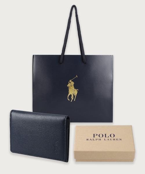 POLO RALPH LAUREN(ポロ ラルフ ローレン)の「【ショッパー付き】エンボスレザー カードケース(名刺入れ・メンズ・グリーン/ブラック/ネイビー・FREE)」の3枚目の写真