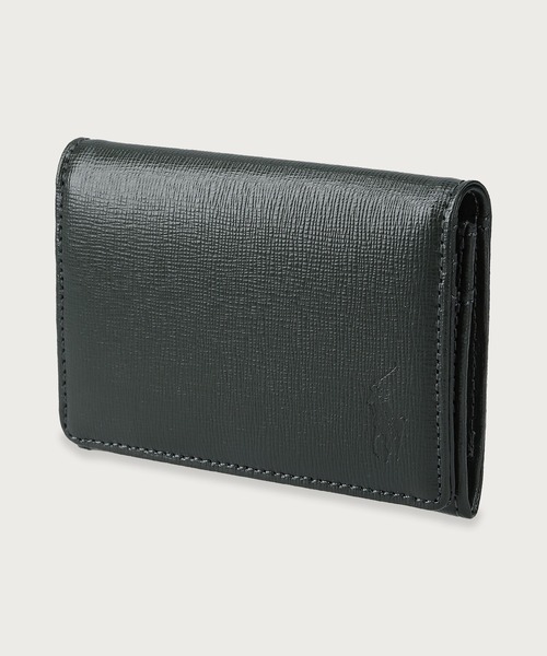 POLO RALPH LAUREN(ポロ ラルフ ローレン)の「【ショッパー付き】エンボスレザー カードケース(名刺入れ・メンズ・グリーン/ブラック/ネイビー・FREE)」の4枚目の写真