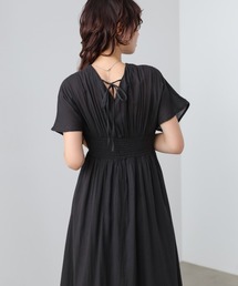 Bab（バブ）の「【選べるサイズ展開】テープ刺繍ピンタックレースワンピース（ワンピース）」