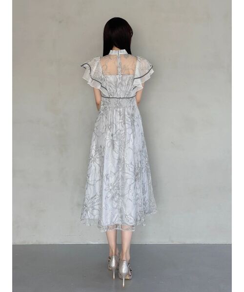 MERCURYDUO（マーキュリーデュオ）の「エンブロイダリーラッフルワンピース（ワンピース・レディース・ベビーピンク/ライトグレー・MEDIUM/SMALL）」の19枚目の写真