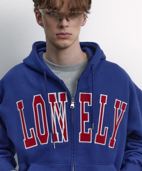 NOHANT HOODIE ZIP-UP パーカー　L size LONELY/LOVELY HOODIE ZIP-UP BLUE（パーカー）｜NOHANT（ノアン）の