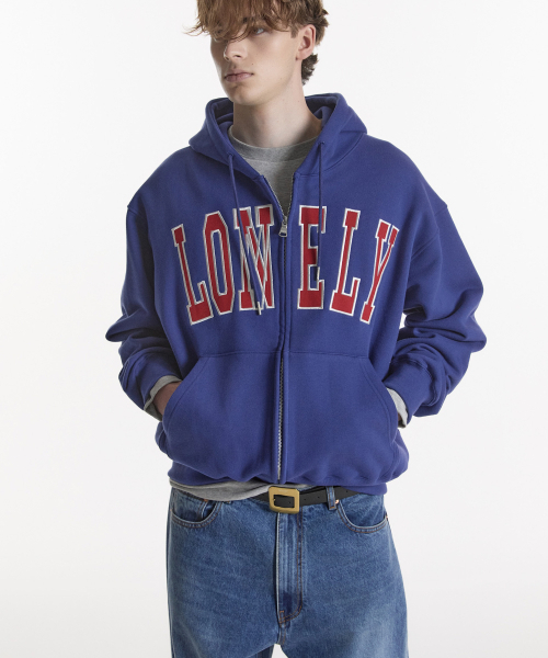 NOHANT（ノアン）の「LONELY/LOVELY HOODIE ZIP-UP BLUE（パーカー・メンズ・ブルー・SMALL/MEDIUM/LARGE）」の5枚目の写真