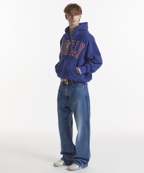 NOHANT HOODIE ZIP-UP パーカー　L size LONELY/LOVELY HOODIE ZIP-UP BLUE（パーカー）｜NOHANT（ノアン）の