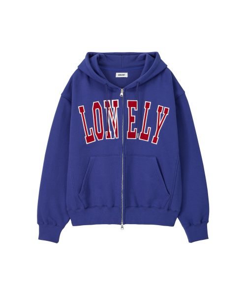 LONELY/LOVELY HOODIE ZIP-UP BLUE（パーカー）｜NOHANT（ノアン）の