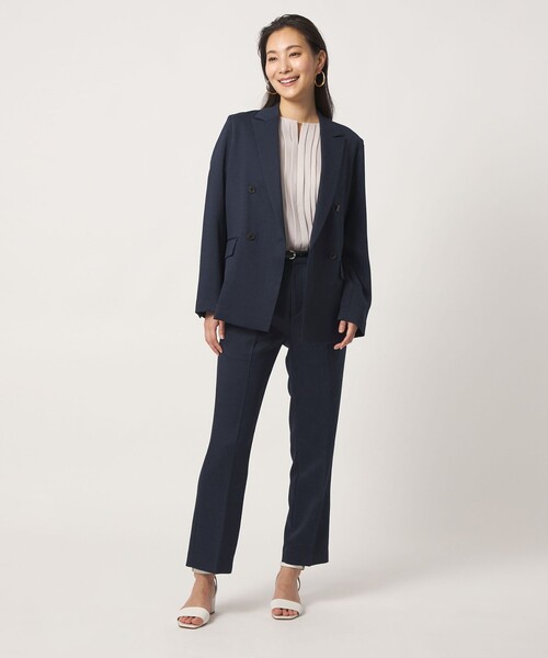 A DAY IN THE LIFE UNITED ARROWS(アデイインザライフユナイテッドアローズ)の「スラブツイル タックストレートパンツ ‐セットアップ対応・マシンウォッシャブル‐<A DAY IN THE LIFE>(その他パンツ・レディース・ダークグレー/ベージュ/ネイビー/モカ・40/36/38)」の13枚目の写真