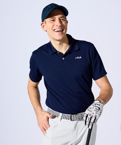 FILA GOLF(フィラゴルフ )の「半袖シャツ(シャツ/ブラウス・メンズ・ホワイト/ネイビー/ブラック・X-LARGE/LARGE/XX-LARGE/MEDIUM)」の4枚目の写真
