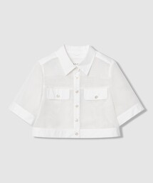 ANAYI | 【セットアップ対応商品】 メッシュラッセル５分袖シャツブルゾン(その他アウター)