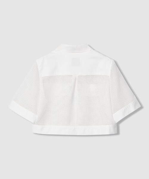 ANAYI（アナイ）の「【セットアップ対応商品】 メッシュラッセル５分袖シャツブルゾン（その他アウター・レディース・ブラウン/ホワイト/ブラック・38/36/34）」の12枚目の写真