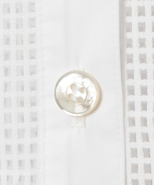 ANAYI（アナイ）の「【セットアップ対応商品】 メッシュラッセル５分袖シャツブルゾン（その他アウター・レディース・ブラウン/ホワイト/ブラック・38/36/34）」の13枚目の写真