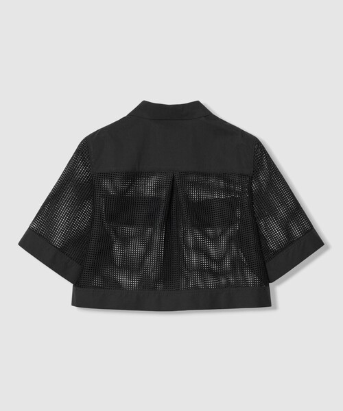 ANAYI（アナイ）の「【セットアップ対応商品】 メッシュラッセル５分袖シャツブルゾン（その他アウター・レディース・ブラウン/ホワイト/ブラック・38/36/34）」の19枚目の写真