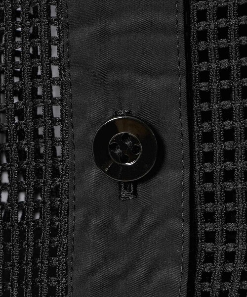 ANAYI（アナイ）の「【セットアップ対応商品】 メッシュラッセル５分袖シャツブルゾン（その他アウター・レディース・ブラウン/ホワイト/ブラック・38/36/34）」の22枚目の写真