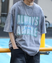 HOOK（フック）の「HOOK -original-　INSOMNIA　ウォッシュ加工ヴィンテージ風 ビッグTEE (SS)（Tシャツ/カットソー）」