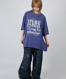 HOOK（フック）の「HOOK -original- INSOMNIA ウォッシュ加工ヴィンテージ風 ビッグTEE (SS)（Tシャツ/カットソー）」
