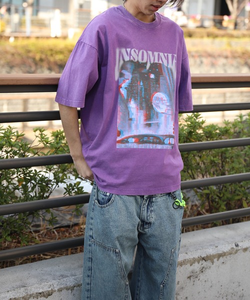 HOOK(フック)の「HOOK -original- INSOMNIA ウォッシュ加工ヴィンテージ風 ビッグTEE (SS)(Tシャツ/カットソー・メンズ・ブラック系その他2/ブルー/グレー/パープル/ブラック系その他3/ブラック系その他・L/XL/M)」の14枚目の写真