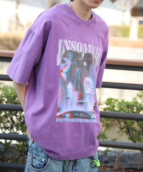HOOK(フック)の「HOOK -original- INSOMNIA ウォッシュ加工ヴィンテージ風 ビッグTEE (SS)(Tシャツ/カットソー・メンズ・ブラック系その他2/ブルー/グレー/パープル/ブラック系その他3/ブラック系その他・L/XL/M)」の16枚目の写真
