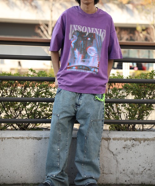 HOOK(フック)の「HOOK -original- INSOMNIA ウォッシュ加工ヴィンテージ風 ビッグTEE (SS)(Tシャツ/カットソー・メンズ・ブラック系その他2/ブルー/グレー/パープル/ブラック系その他3/ブラック系その他・L/XL/M)」の10枚目の写真