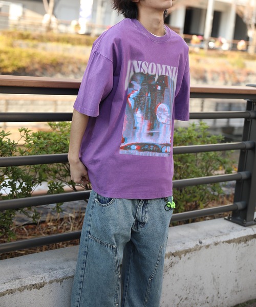 HOOK(フック)の「HOOK -original- INSOMNIA ウォッシュ加工ヴィンテージ風 ビッグTEE (SS)(Tシャツ/カットソー・メンズ・ブラック系その他2/ブルー/グレー/パープル/ブラック系その他3/ブラック系その他・L/XL/M)」の12枚目の写真