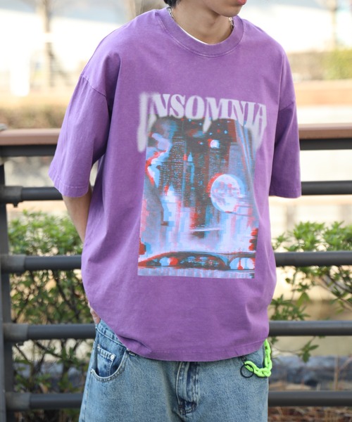HOOK(フック)の「HOOK -original- INSOMNIA ウォッシュ加工ヴィンテージ風 ビッグTEE (SS)(Tシャツ/カットソー・メンズ・ブラック系その他2/ブルー/グレー/パープル/ブラック系その他3/ブラック系その他・L/XL/M)」の15枚目の写真