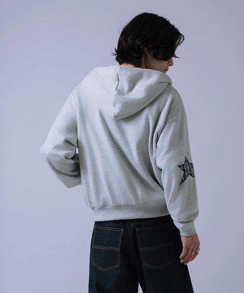 improves（インプローブス）の「リメイクライク チェックワッペン ZIPパーカー（パーカー・メンズ・ブラック/グレー・LARGE/MEDIUM）」の10枚目の写真